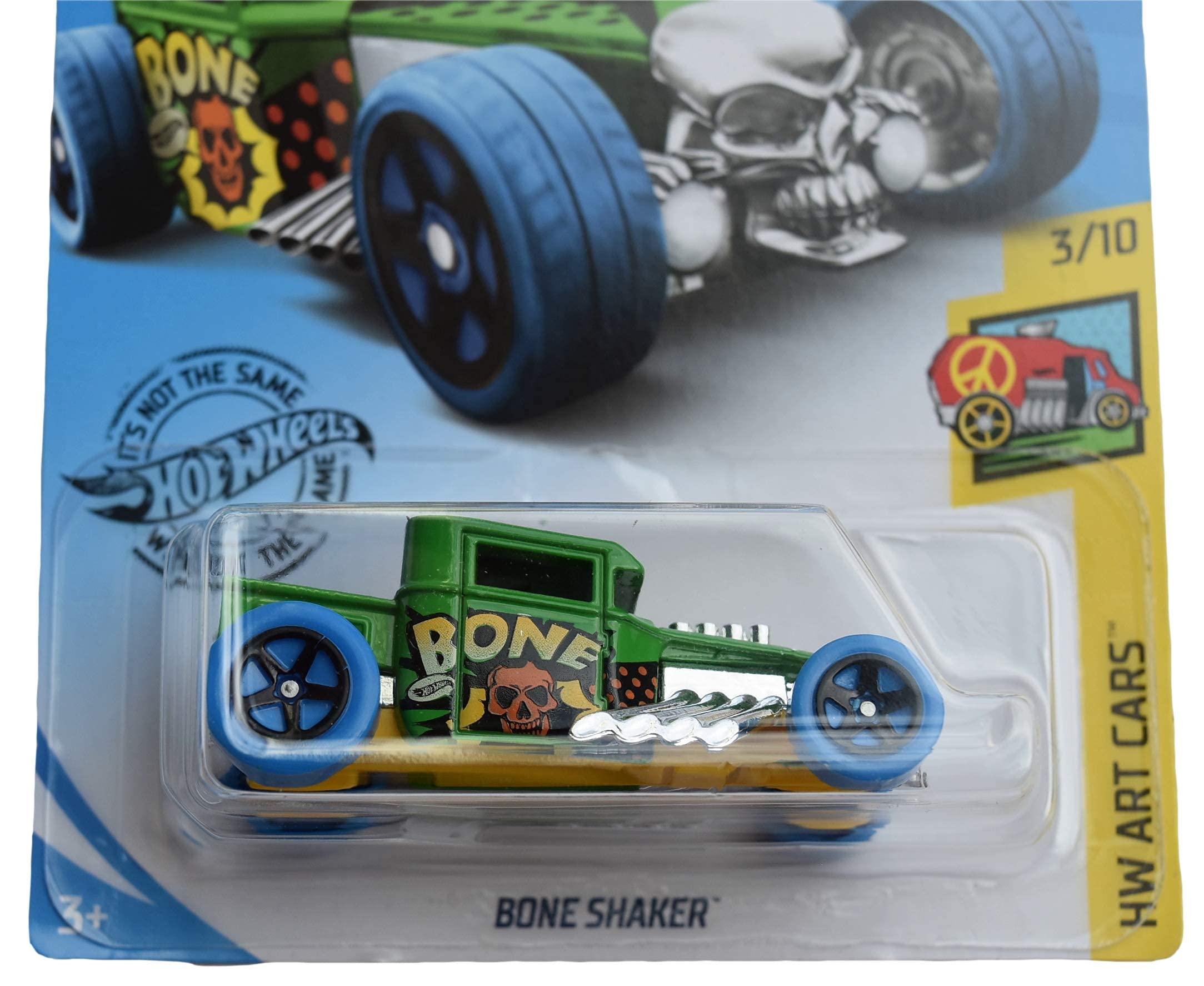Hot Wheels Bone Shaker, [Green] 159/250 Art Cars 3/10 | Amazon.com.br
